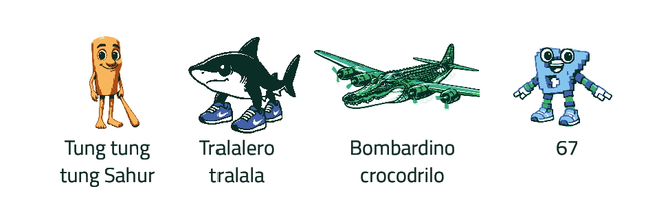 De fire figurer fra brain rots